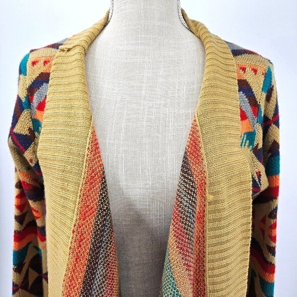 UNIF Southwestern Aztec Tribal Cardigan Sweater Women's XS Knit Open Boho Hippie - Picture 3 of 10